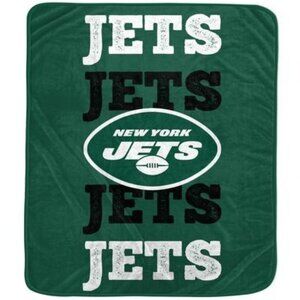 NWT Pegasus New York Jets 60' X 70' Logo Wordmark Plush Blanket